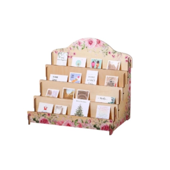 Other - Wooden Display Stand 4 Tiered Organizer Rack For Vendors Retail Display